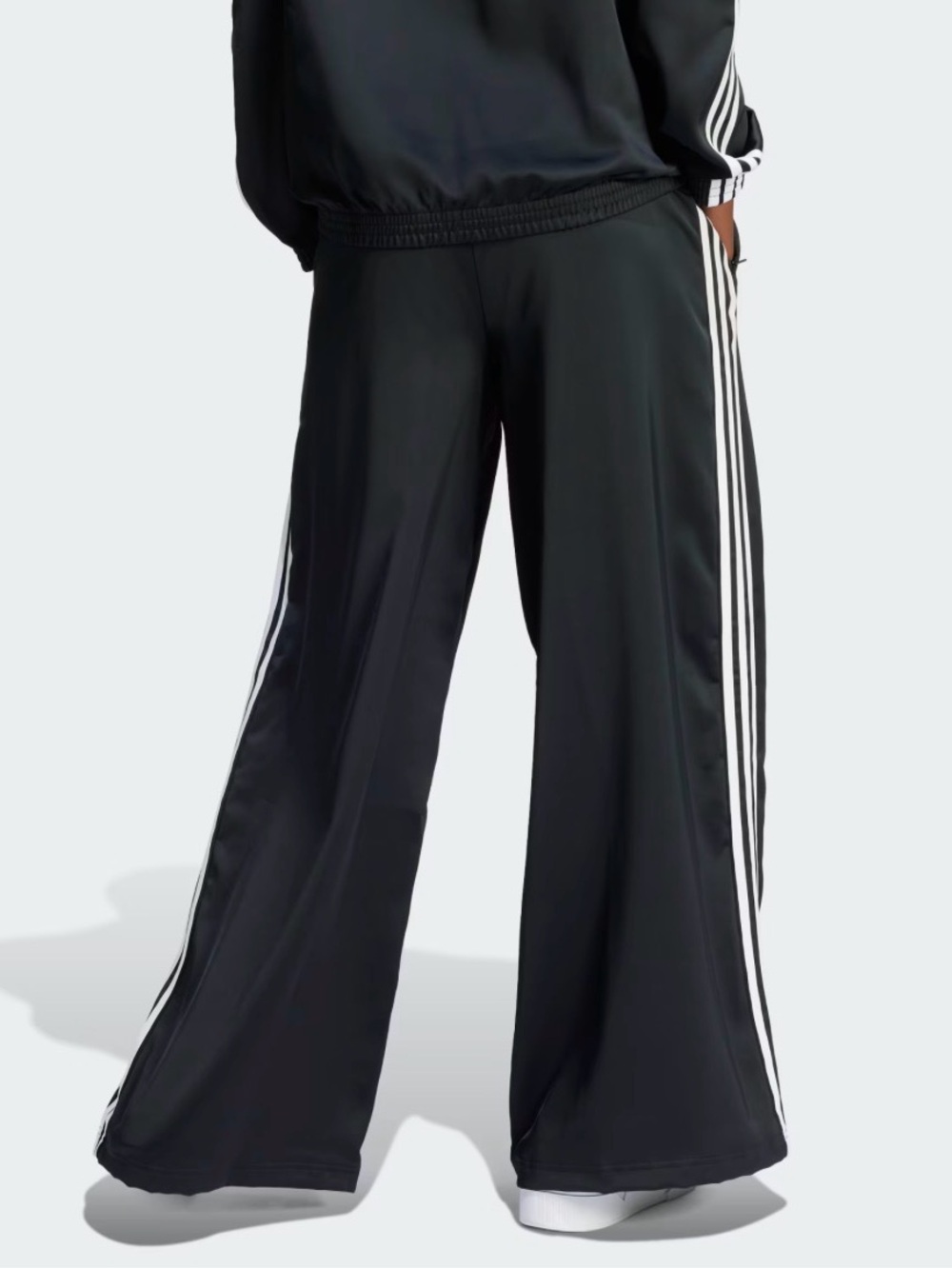 ADIDAS Adicolor Satin Wide Leg Track Pants - Picture 3 of 5